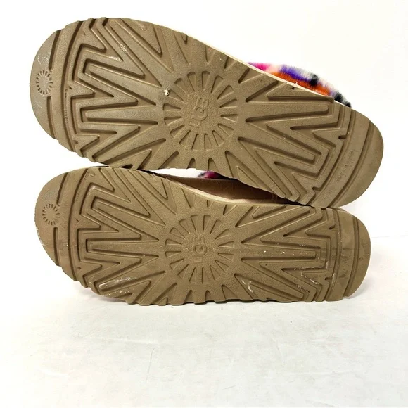 UGG Fluff Mini Quilted Motlee Boots Shoe Suede Sheepskin Pink Size EU 38 US 7 - Picture 8 of 16